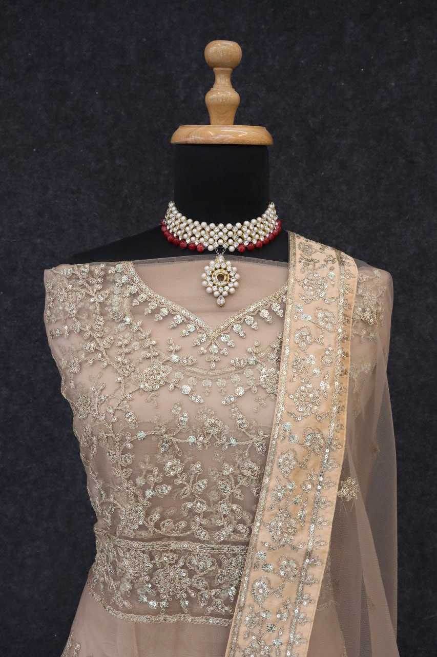 Japan Sartin Embroidery Party Wear Sequin Gown - MYLUXURY LANE ENTERPRISE